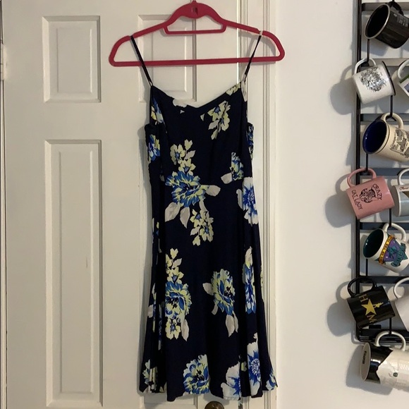 Navy Sundress with Blue Flowers - Small - Picture 1 of 3